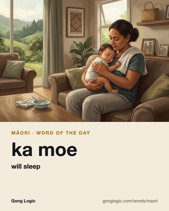 The Māori word ka moe, illustrated