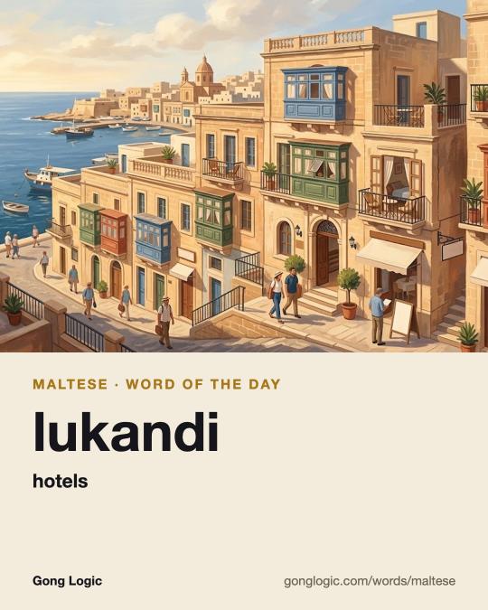 The Maltese word lukandi, illustrated