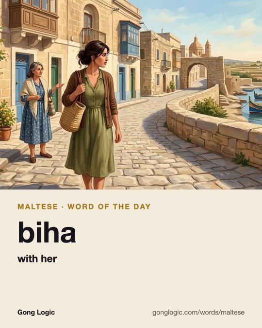 The Maltese word biha, illustrated