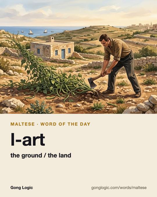 The Maltese word l-art, illustrated